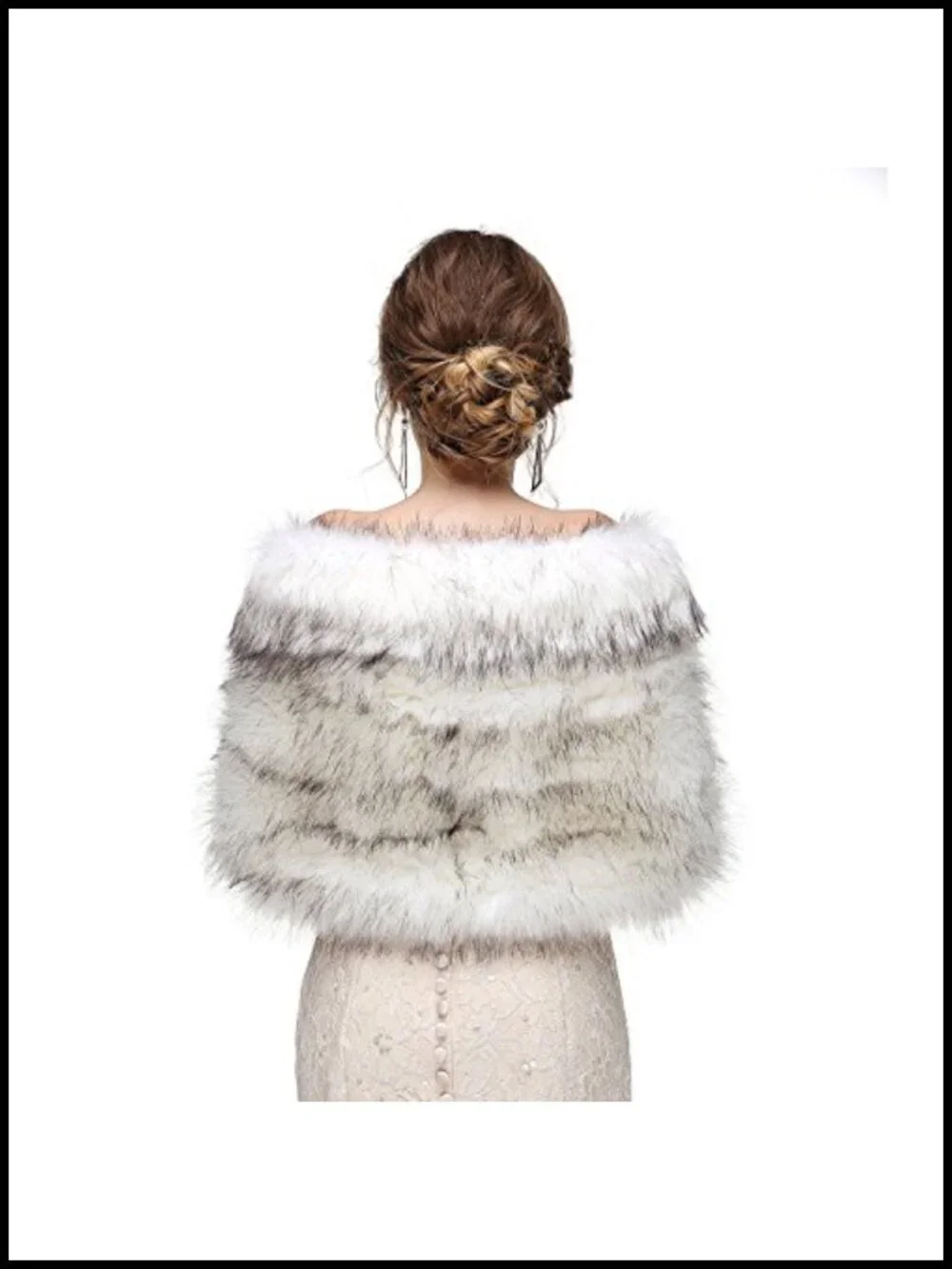 Faux Fur Shawl Wrap Cape Bridal Wedding Party Formal Warm